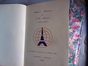 L'alliance française de l'ile Maurice 1884-1981