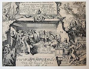 [Antique print; etching] De Doot Van het Eewigh Edict (de dood van het eeuwig edict), published 1...