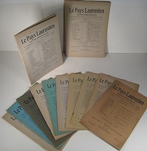 Le Pays Laurentien, revue mensuelle. Vol. 1, no. 1 au no. 12. 12 Numéros