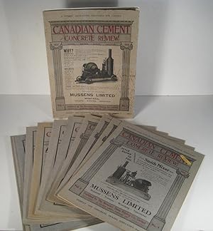 Canadian Cement and Concrete Review. 1908-1910. 12 Issues