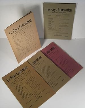 Le Pays Laurentien, revue mensuelle. Vol. 2, no. 1 au no. 4, et no. 10. 5 Numéros