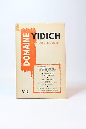 Domaine Yidich. Revue de littérature juive N°2