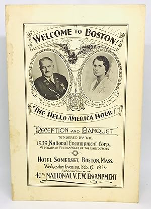 [MENU] Welcome to Boston! "The Hello America Hour!" 1939 National Encampment Corp.