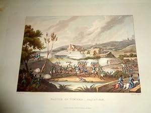 Battle Of Vimiera. Aug 21st 1808. Aquatint May 1st 1815. Hand Coloured.