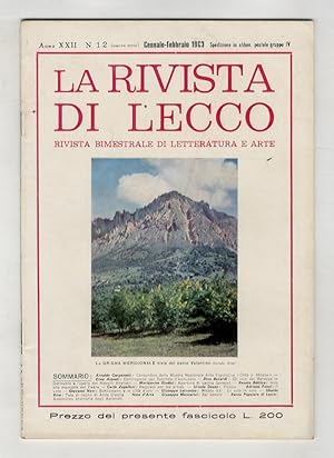 RIVISTA di Lecco. Anno XXII. N. 1-2. Gennaio-febbraio 1963.