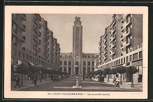 Carte postale Lyon-Villeurbanne, La nouvelle Mairie