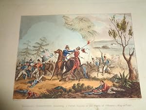 The Battle of Albuera May 16th 1811 Marshal Beresford Disarming a Polish Lancer. Hand Coloured Aq...