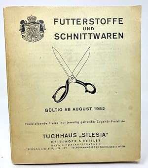 Futterstoffe Und Schnittwaren Gultig Ab August 1952