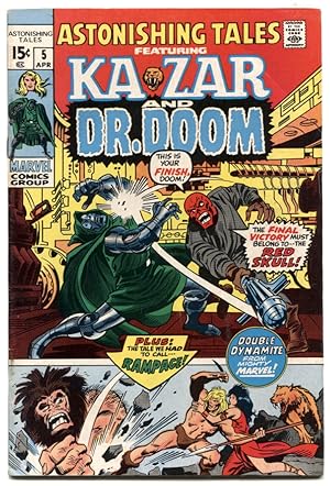 Astonishing Tales #5 1971-Red Skull vs Dr Doom FN