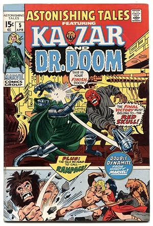 Astonishing Tales #5 1971-Red Skull vs Dr Doom FN