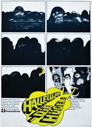 Hallelujah Die Hugel [Hallelujah the Hills] (Original German poster for the 1963 film)