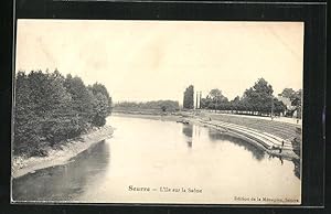 Carte postale Seurre, L`Ile sur la Saône