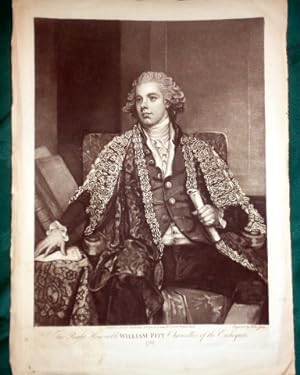 The Right Honorable William Pitt, (1st Earl Chatham & Whig) Chancellor of the Exchequer 1789. Mez...