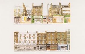 Camden Hampstead Road Kebab Clothes Shop London Painting Postcard
