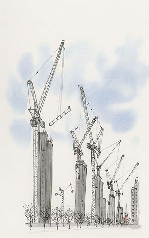 Granary Square London Construction Lift Shafts Painting Postcard