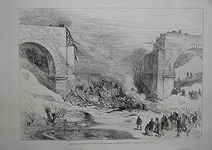 Ashtabula Bridge, the Scene of the Disaster on the Lake Shore Railroad, Northern Ohio.