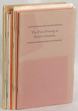 The First Printing in British Columbia (1929) The First Printing in Manitoba (1931); The First Pr...