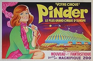 "PINDER (années 50)" Affiche originale entoilée / Litho GRINSSON / Imp. BEDOS et Cie Paris (année...