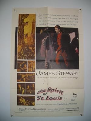SPIRIT OF ST LOUIS-POSTER-1957-JAMES STEWART-LINDBERGH FN