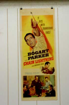 CHAIN LIGHTNING-1949-INSERT POSTER-HUMPHREY BOGART-RARE VG-