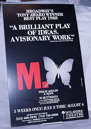 M. Butterfly [poster] Philip Anglim & A. Mapa Wilshire Theatre, LA