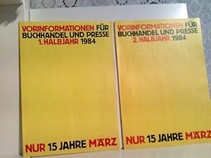 Konvolut bestehend aus 2 Heften: Vorinformationen für Buchhandel und Presse. (2 Hefte). 1. Halbja...