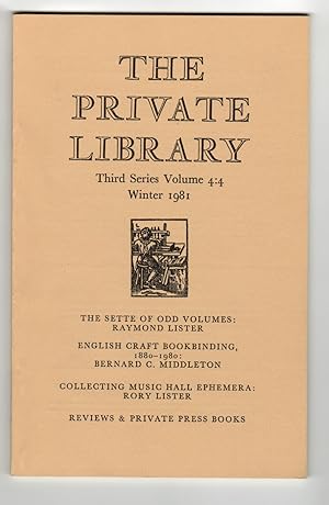 The Private Library. Third Series Volume 4:4 Winter 1981