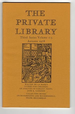 The Private Library. Third Series Volume 1:3 Autumn 1978