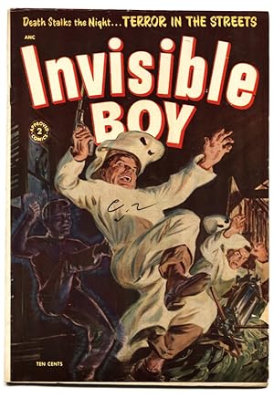 INVISIBLE BOY APPROVED COMICS #2 Horror SAUNDERS COVER 1954 Hooded Menace
