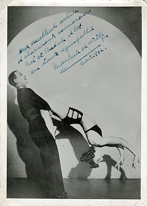 "MARLÈNE ET WILLY" Photo originale dédicacée à NOË et DUDULE (1942)