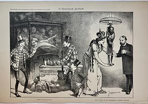 [Original lithograph/lithografie by Johan Braakensiek] De Amsterdamsche Gas-kwestie, 24 Juli 1887...