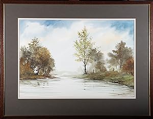 Anthony Waller - Contemporary Watercolour, Autumnal River