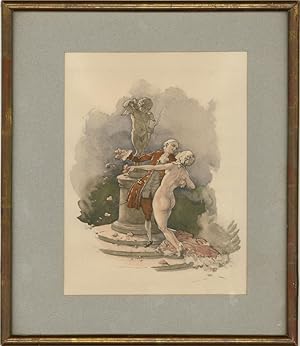 Early 20th Century Watercolour - Blossoming Passion