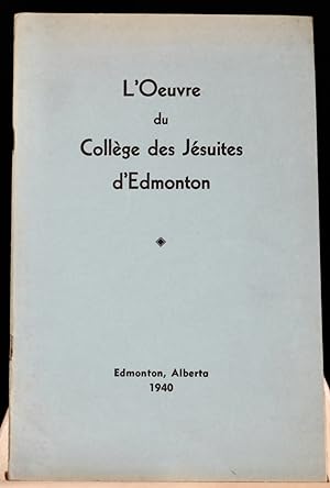 L'oeuvre des Jésuites d'Edmonton (Alberta)