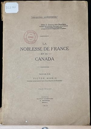 La noblesse de France et du Canada