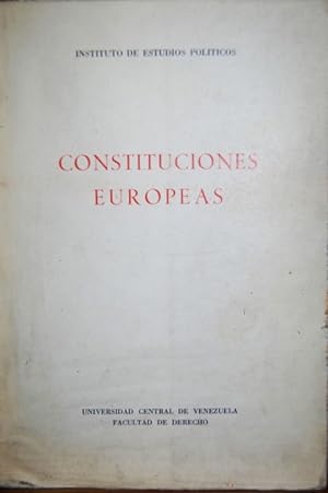Constituciones Europeas - Alemania Occidental, Checoeslovaquia, Francia, Italia, Suiza, Unión Sov...