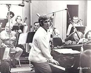 Original photograph of composer Burt Bacharach in the recording studio, circa 1970s