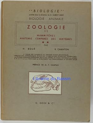 Zoologie II Mammifères Anatomie comparée des vertébrés Volume II