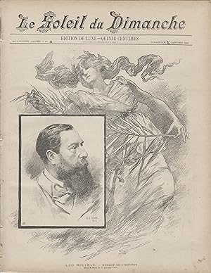 "LE SOLEIL DU DIMANCHE N°4 du 25/1/1891" Léo DELIBES - MEMBRE DE L'INSTITUT / Dessin de E. LOËVY
