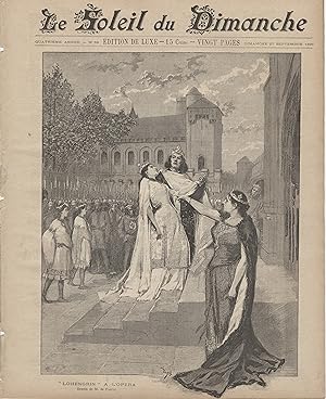 "LOHENGRIN à l'OPÉRA" LE SOLEIL DU DIMANCHE n°39 du 27/09/1891 / Dessin de PARYS