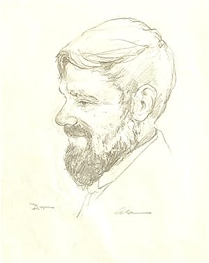 Original Pencil Drawing Portrait of D.H. Lawrence