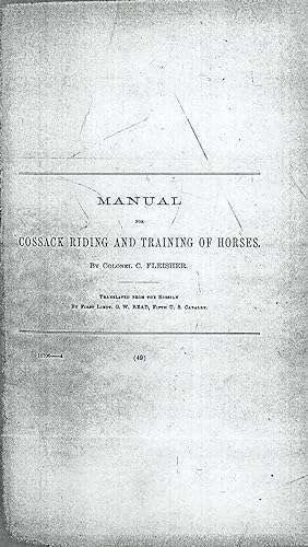Manual for Cossack Riding and Training of Horses [photocopy]