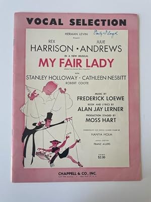 My Fair Lady songbook Signed by Lerner and Loewe