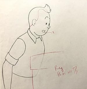 Tintin Original Animation Production Drawing - 1959