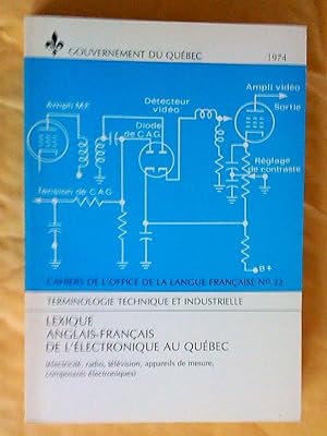 Lexique anglais-français de l'électronique au Québec (électricité, radio, télévision, appareils d...