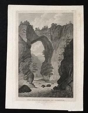 The Natural Bridge of Virginia Steel engraving by Graham after Martin ca 1840.