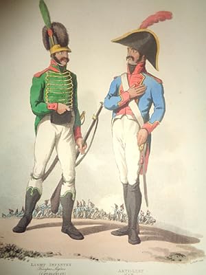 Spanish Military Costume/Uniform. Napoleonic Wars. Hand Coloured Aquatints 4 of them. Dated Sept ...