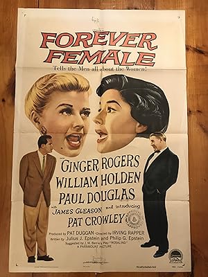 Forever Female One Sheet 1953 Ginger Rogers, William Holden