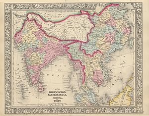 Map of Hindoostan, Farther India, China, and Tibet