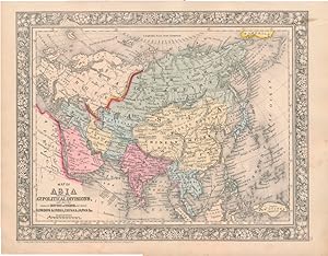 Map of Asia Showing its Gt. Political Divisions, and, also, the Various Routes of Travel Between ...